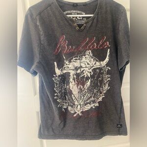 David Bitton Charcol Graphic T Shirt